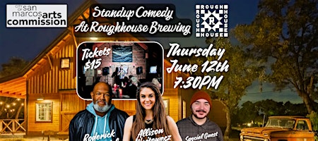Standup Comedy at Roughhouse Brewing Roderick McDaniel & Allison Wojtowecz