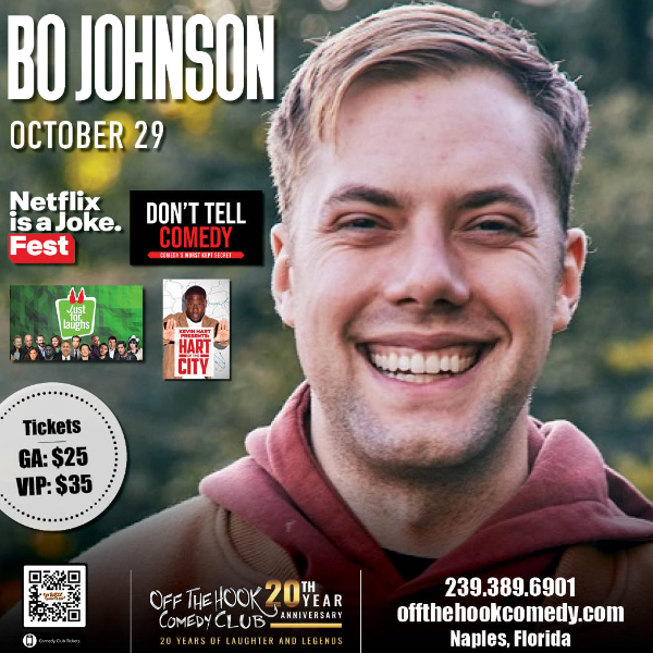 Comedian Bo Johnson live in Naples, Florida!
