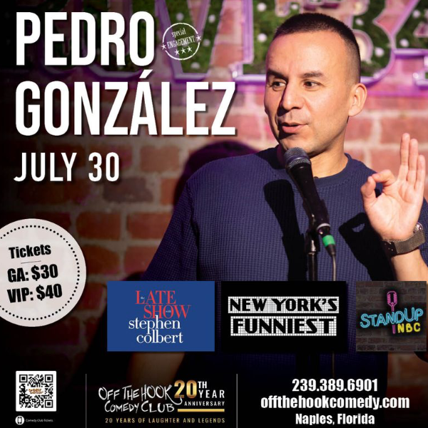 Comedian Pedro González Live in Naples, Florida!