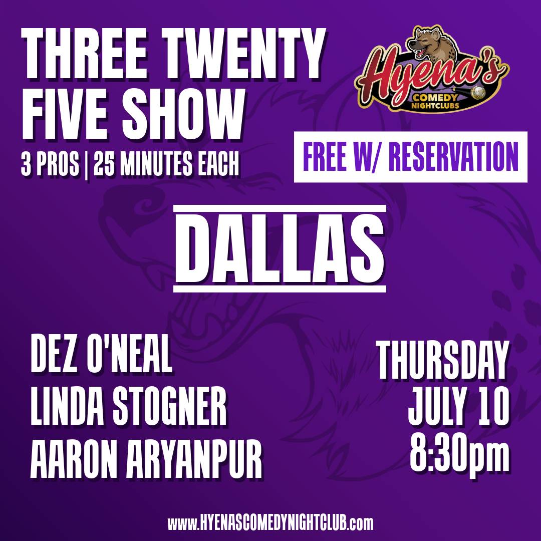 325 Comedy Show - FREE with a RESERVATION