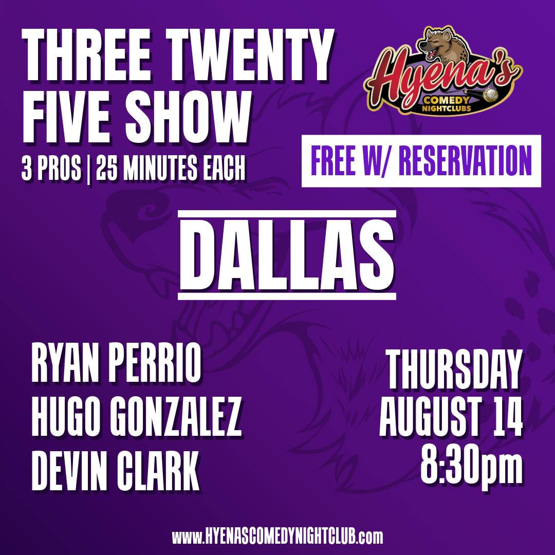 325 Comedy Show - FREE with a RESERVATION
