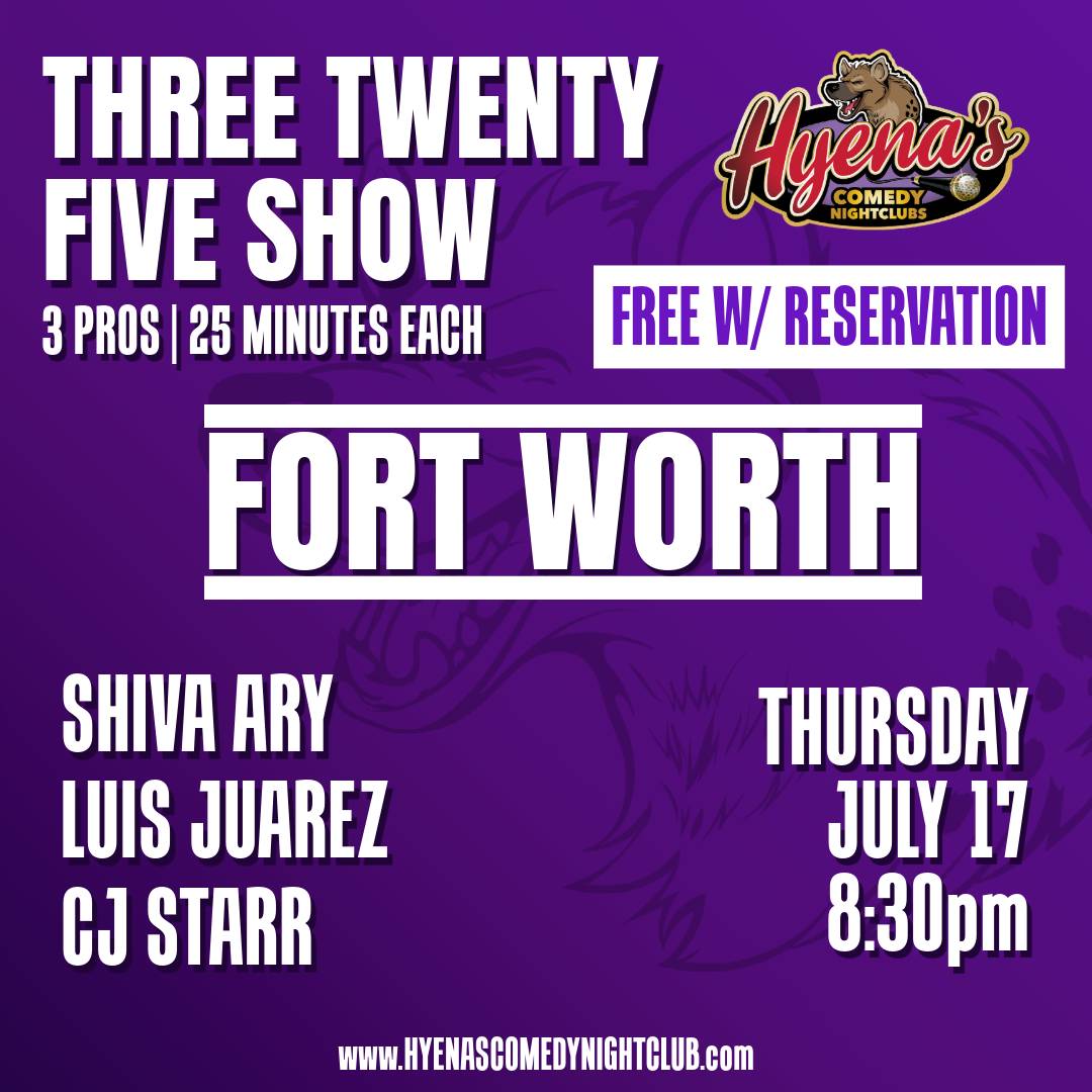 325 Show- FREE WITH A RESERVATION