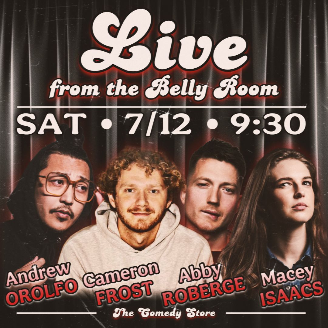 *JUST ADDED: James McCann* Live from the Belly Room - Andrew Orolfo, Cameron Frost, Abby Roberge, Ma