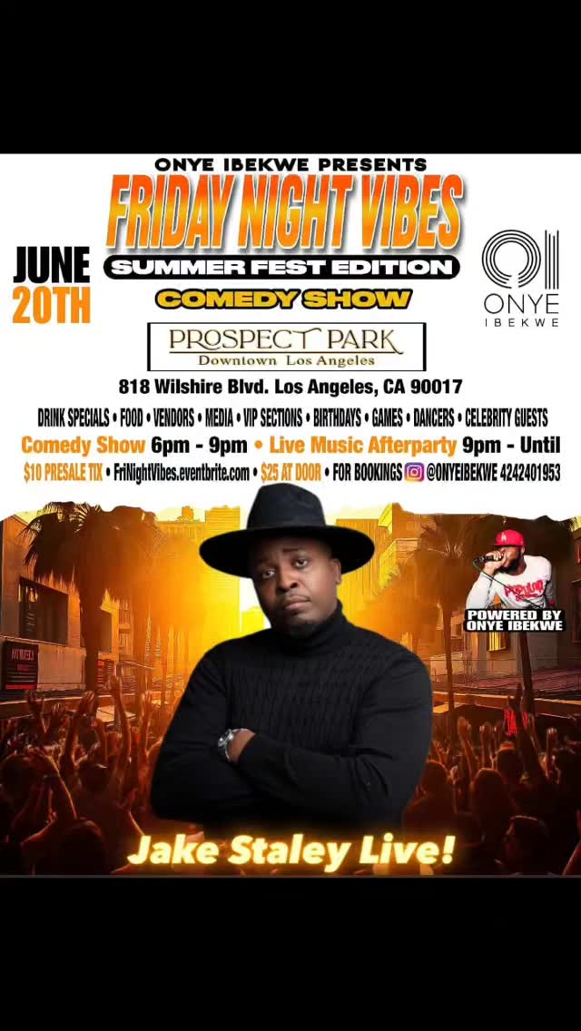 FRIDAY NIGHT VIBES SUMMER FEST EDITION COMEDY SHOW