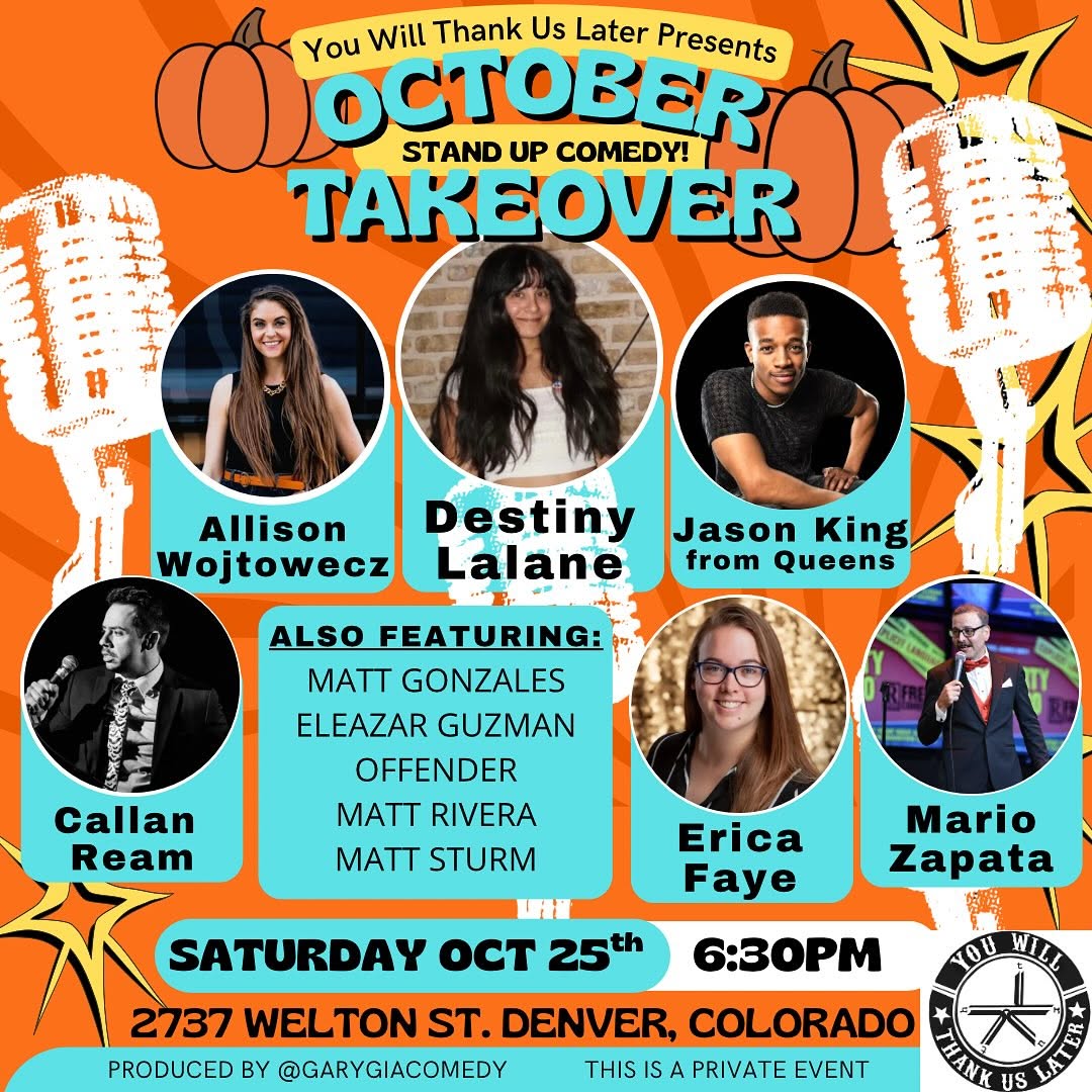 October Stand Up Comedy Takeover
