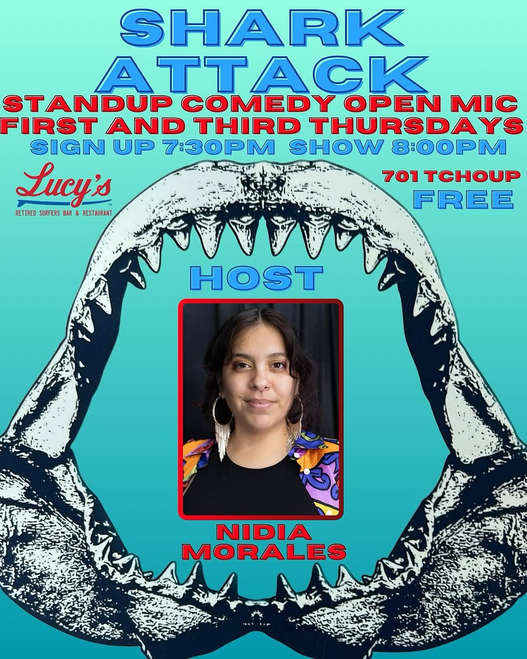 Shark Attack Standup Comedy Open Mic