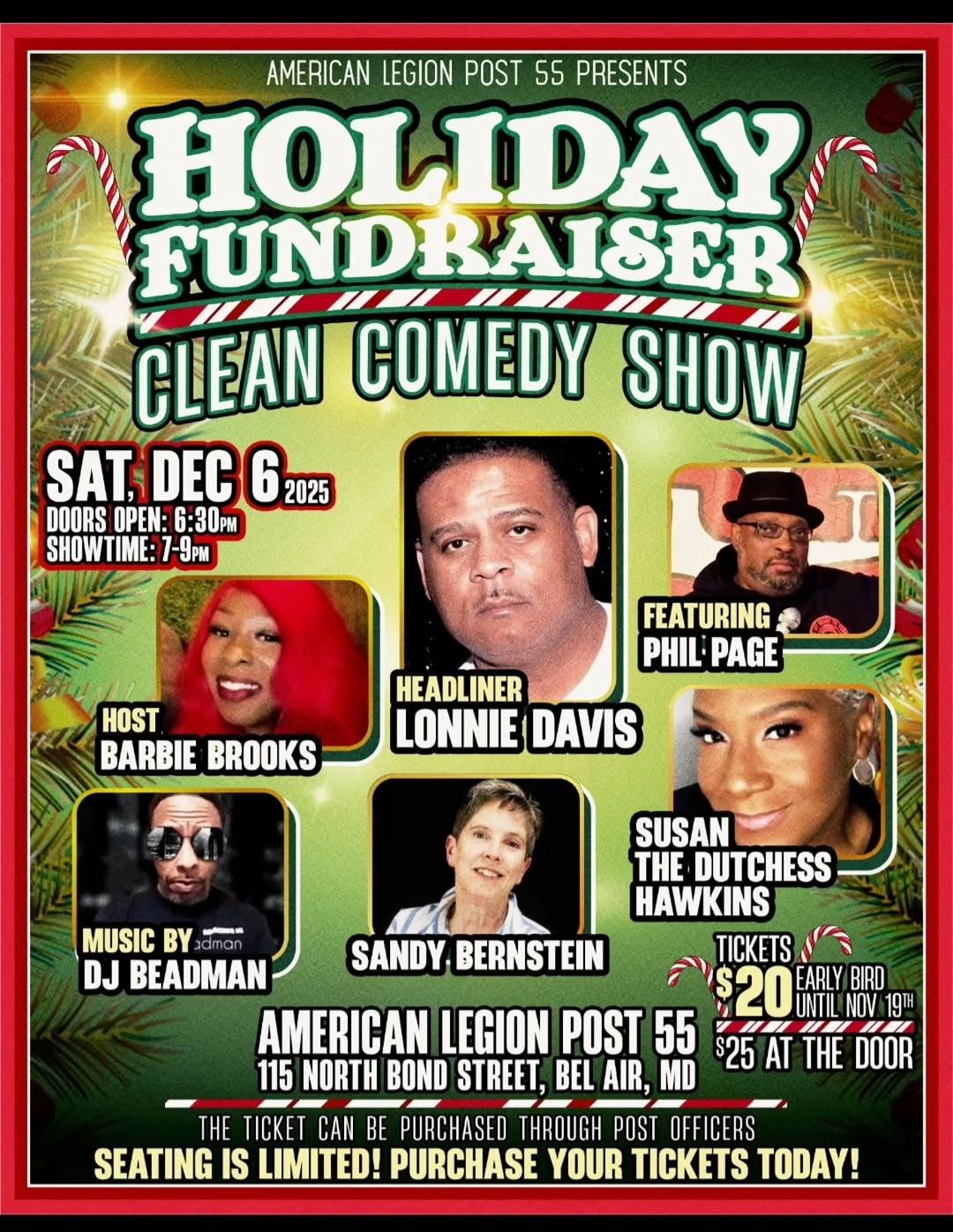Holiday Fundraiser Clean Comedy Show
